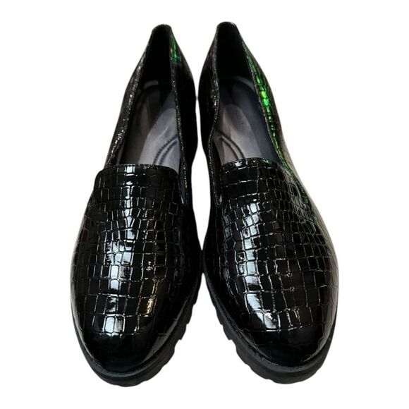 New Easy Spirit Geva Women's Slip-on Black Croc Loafers Flats 8 - Picture 4 of 6